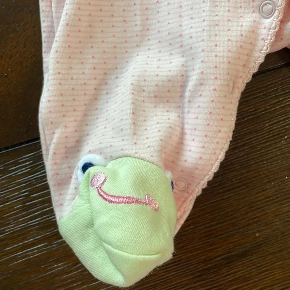 Little Me Frog Friends Footed One-Piece - Picture 5 of 7